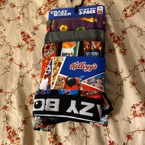 Crazy Boxer Men's Boxer Briefs 3-Pack - Multicolor. Size XL.